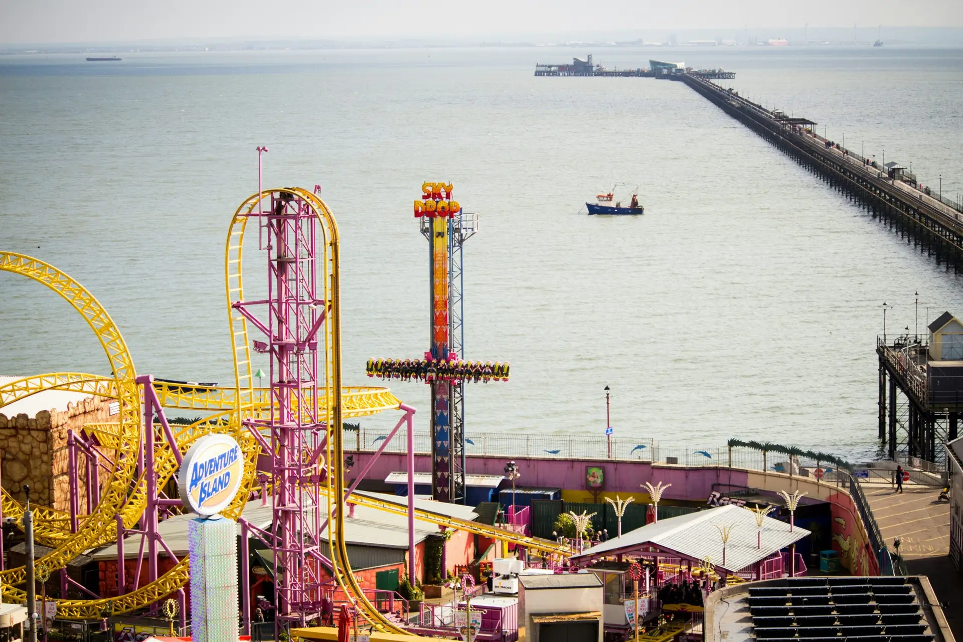 Southend seafront with first-time buyers meeting a mortgage adviser